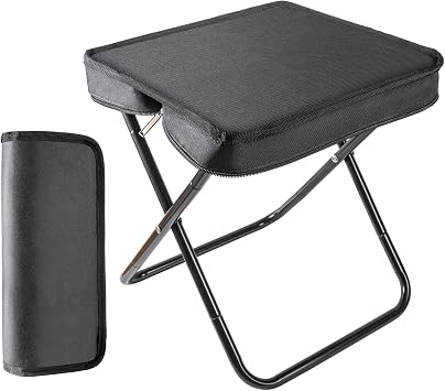 Folding Stool, 30 28 30cm Camping Stool, Lightweight Collapsible Stool
