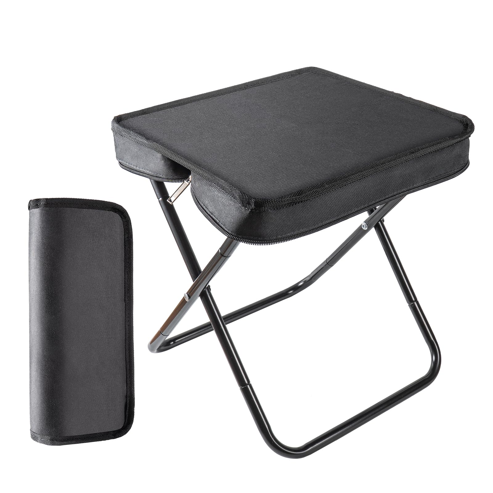 TAGMEIU Folding Stool, 30×28×30cm Camping Stool, Lightweight and Foldable Portable Seat, Suitable for Outdoor Camping, Fishing, Picnicking, and Hiking, Supports Up to 120 kg