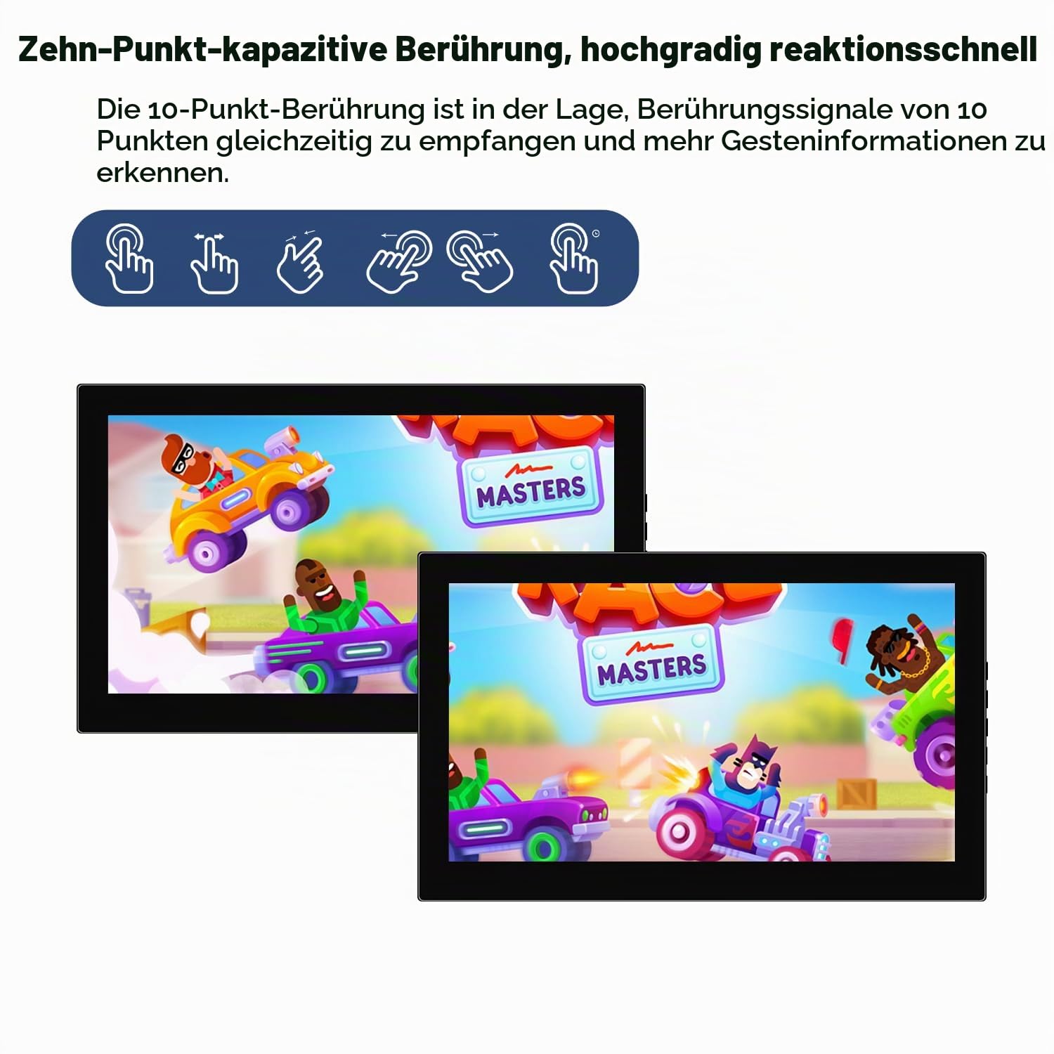 Tragbarer Monitor Touchscreen 10,1 Zoll 1920X1200P Portable Monitor HDMI Computer Display IPS-Bildschirm, 300 cd/m², Externer Monitor für Laptop PC Computer