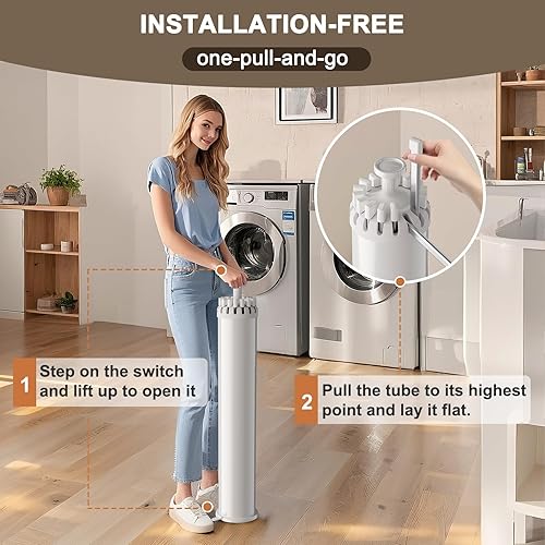 Miniatura 6 de Tendedero de secado para ropa, estantes de secado plegables para lavandería, estante de secado portátil, tendedero de ropa interior con 16 postes de