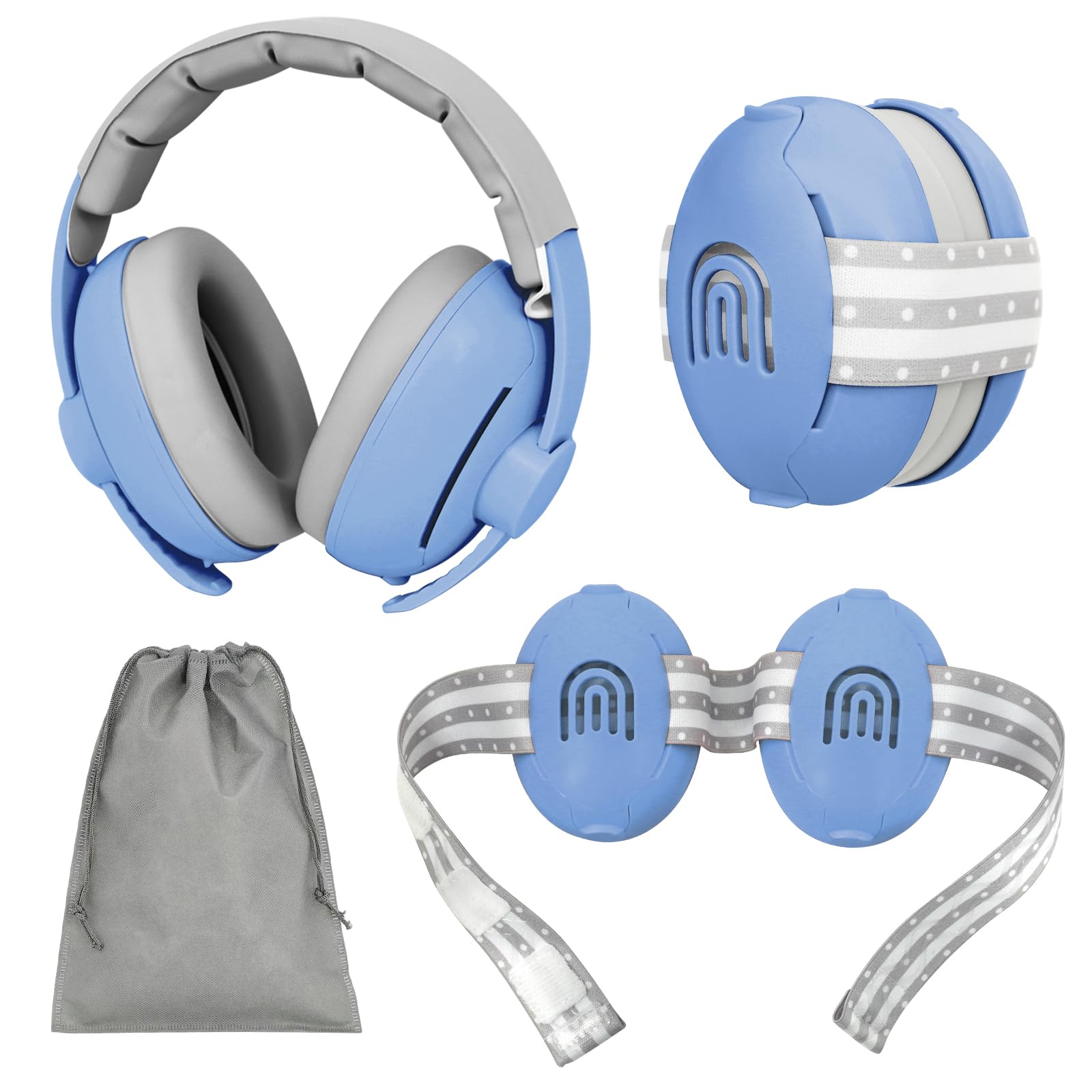 PLANTURECO 2-in-1 Adjustable Baby & Toddler Noise Cancelling - hearing protection earmuffs | Mubboo