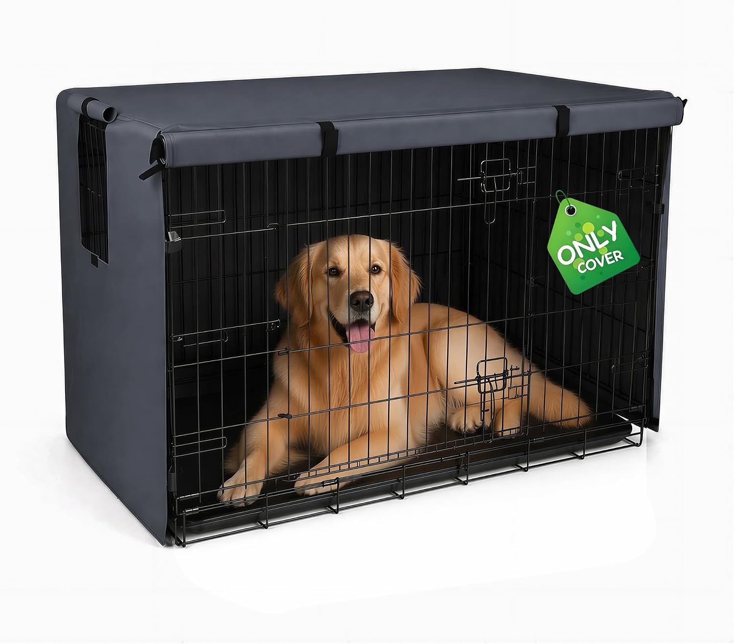 Pawise Dog Crate Cover,Heavy Duty Waterproof Wire Kennel Cover,Grey,36 in