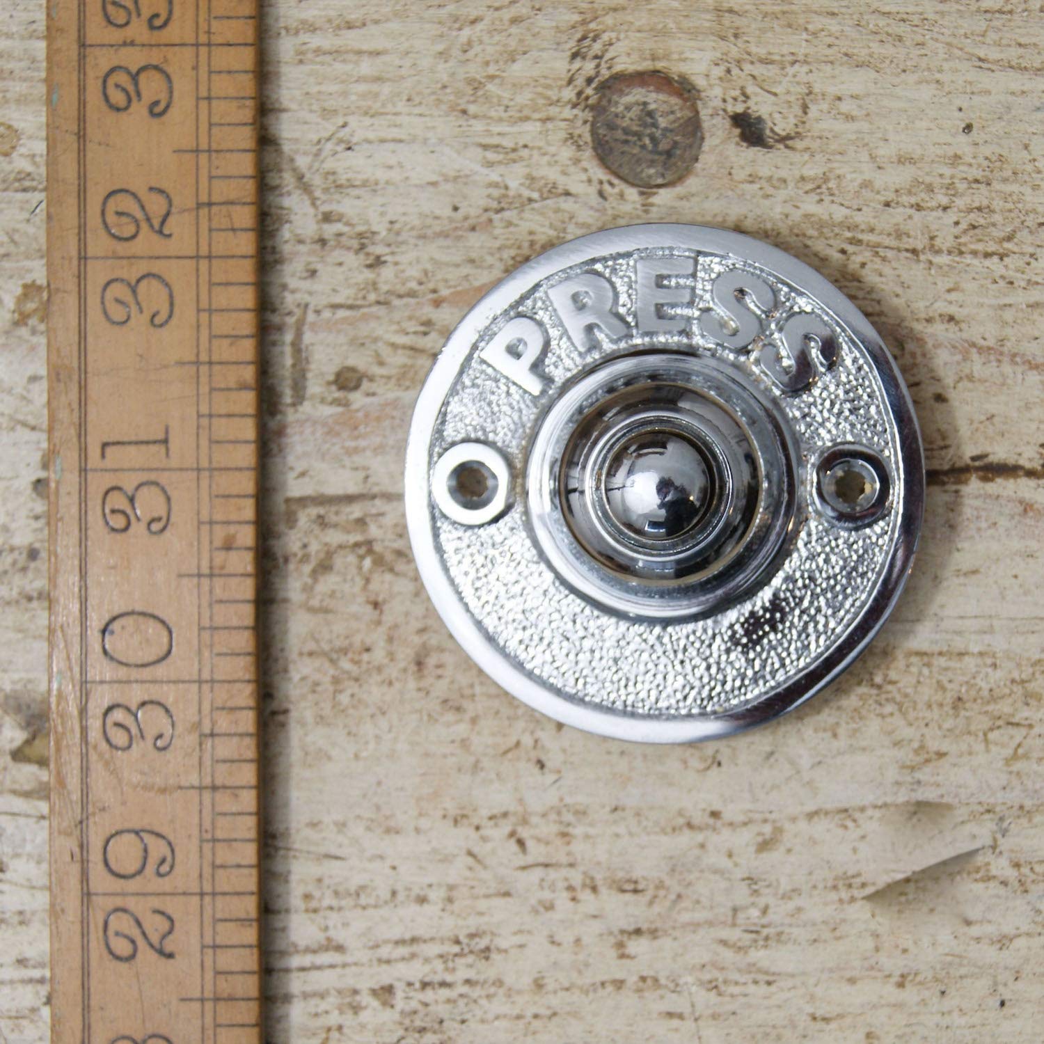 HARDWARE FOR YOU ARCHITECTURAL ROUND CHROME FINISH DOOR BELL PUSH BELLS