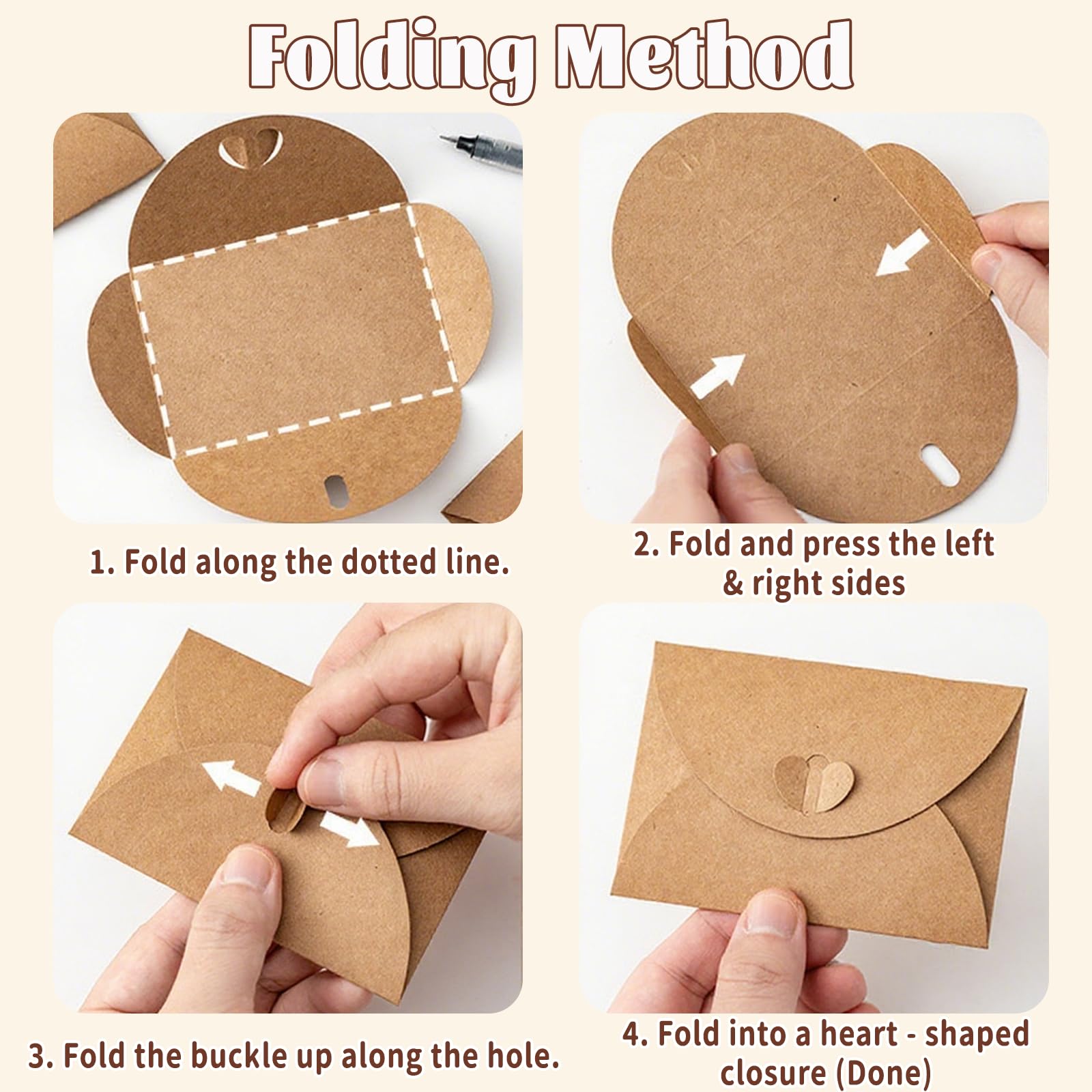 Small Envelopes, Cute Envelopes Gift Card Envelope Vintage for Small Cards Notes Invitations(10 Pcs)