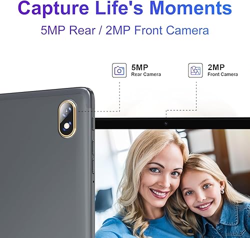 Miniatura 5 de kinstone Tableta Android de 10.1", 6GB RAM 128GB ROM, octa-core rápido, WiFi de doble banda 2.4G5G, Bluetooth 5.0, pantalla IPS HD, ideal para