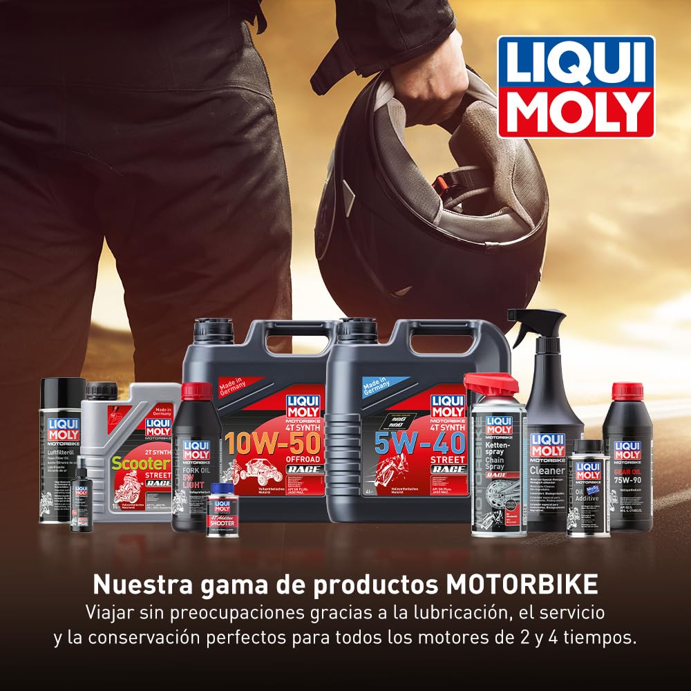 LIQUI MOLY Motorbike 4T Synth 10W-40 Street Race | 4 L | Aceite de 4 tiempos de motocicleta | 20754