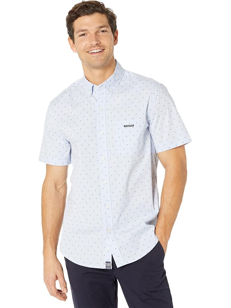 U.S. POLO ASSN. Short Sleeve Slim Fit Print Woven Shirt