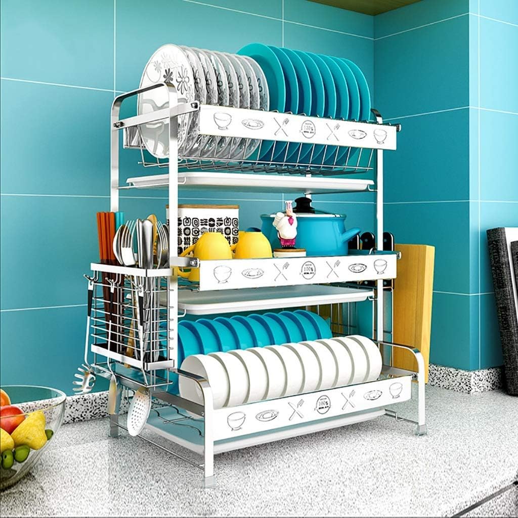 Kitchen Shelf 3 Layer Drain Dish Rack 45 * 30 * 53Cm.