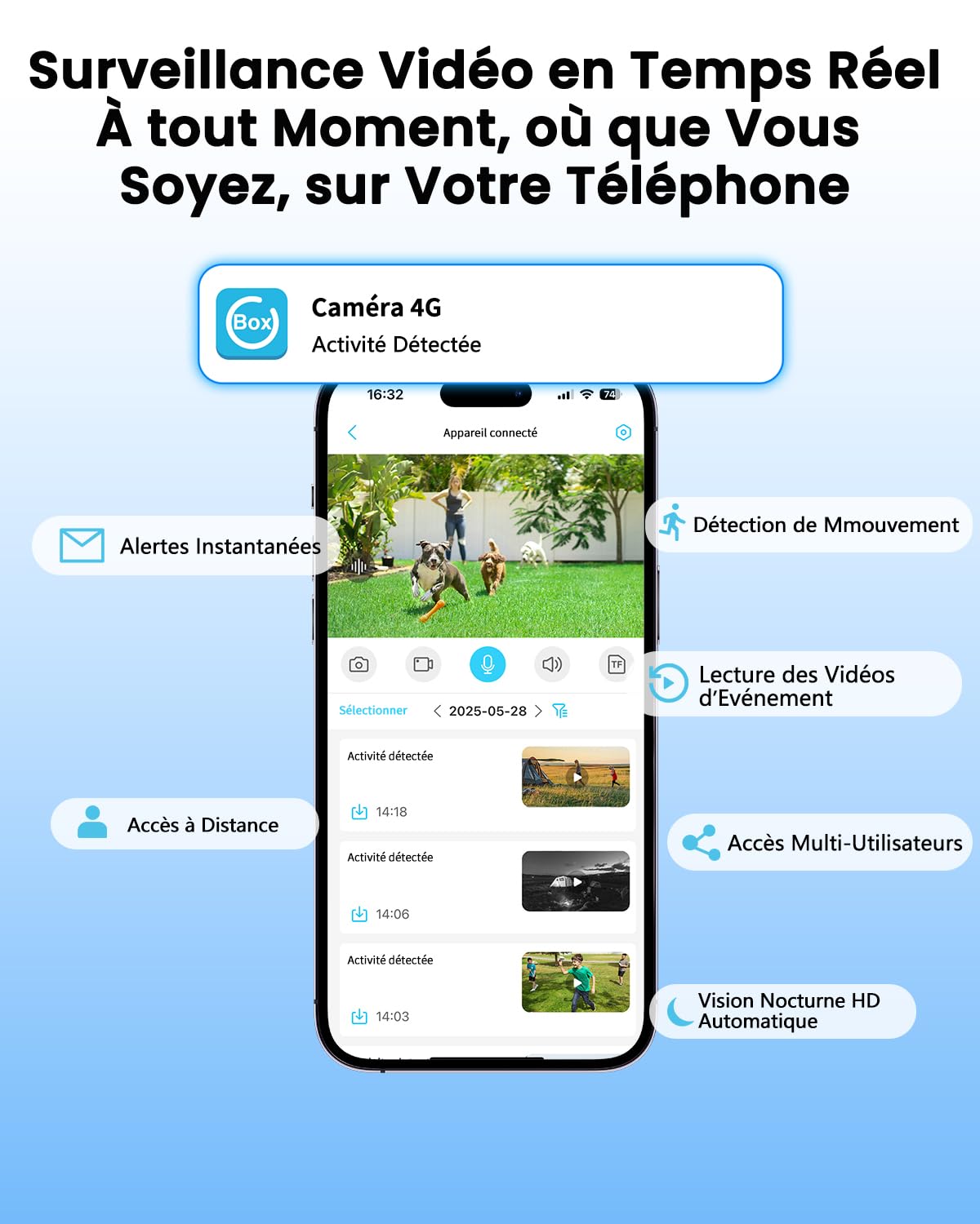 UCOCARE 4G LTE Camera de Surveillance sans Internet, Carte SIM, 2 Pieces