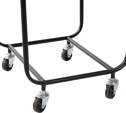 Miniatura 5 de Deco 79 Carrito de almacenamiento redondo de metal con ruedas, 19 x 19 x 26 pulgadas, negro