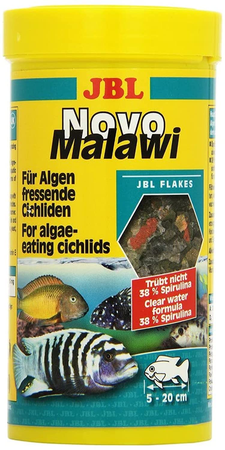 JBLNovomalawi 250 ml, Main Food For Algae-Eating Cichlids, Multi Color