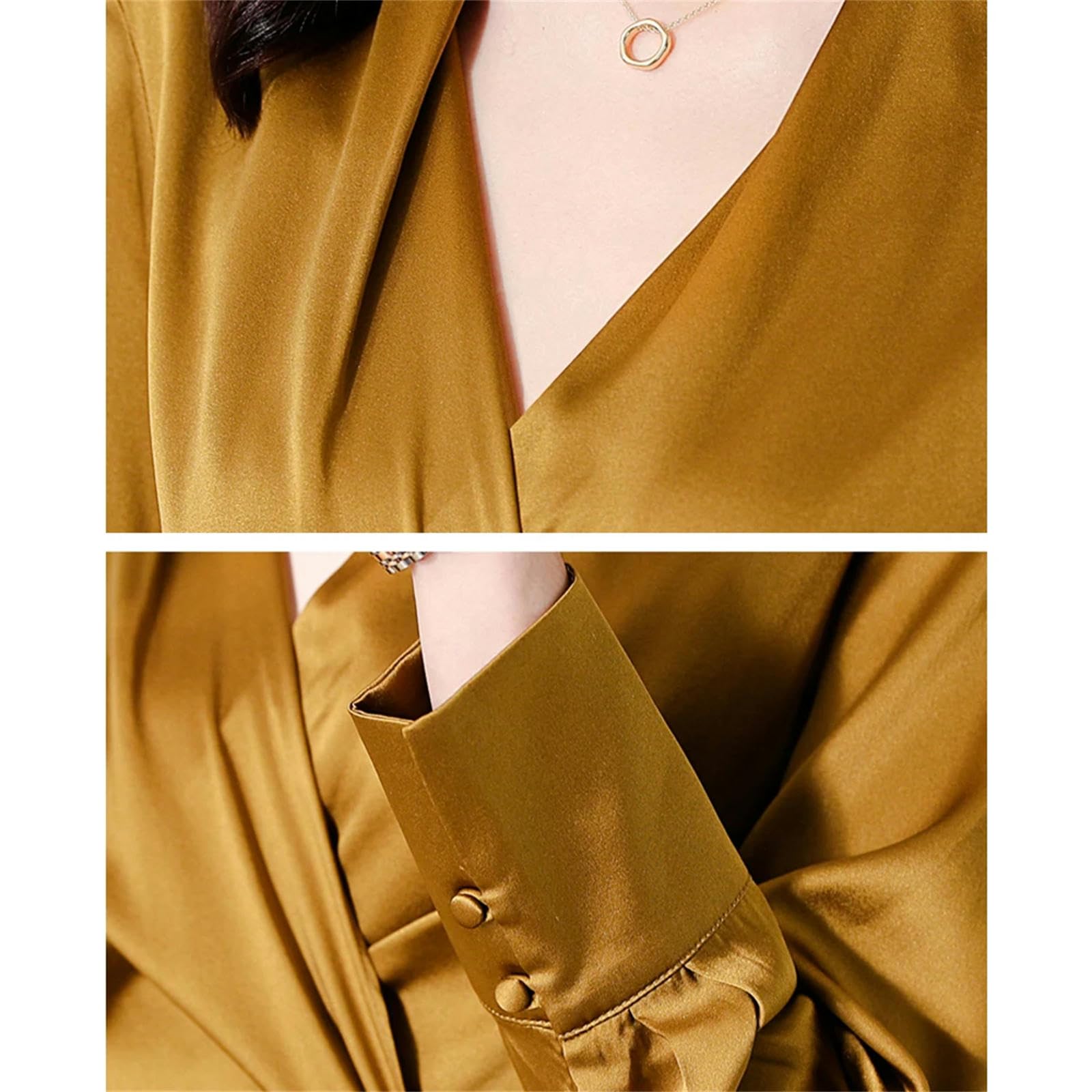 bluzki damskie satynowe koszule dla kobiet vintage biuro damskie topy na co dzień moda damska bluzka