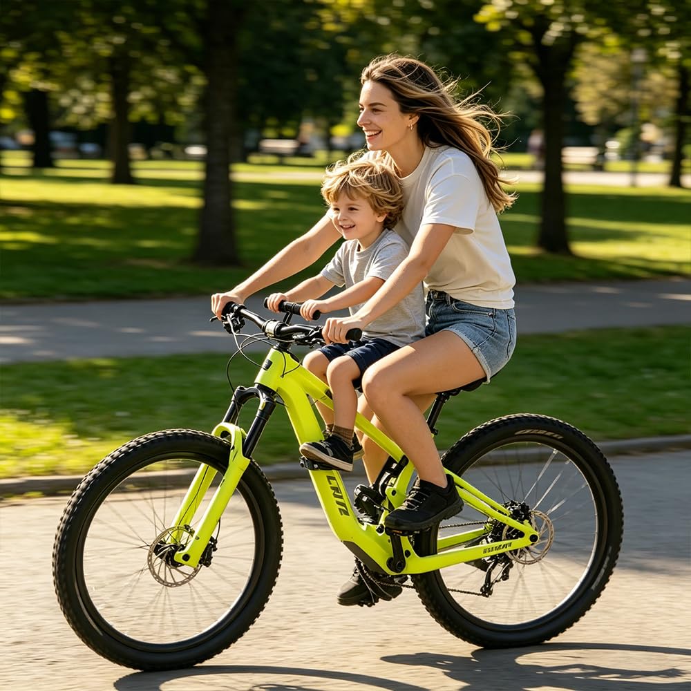 Seggiolino Bici Anteriore, Seggiolino Anteriore Bici Bambini Pieghevole con Manubrio e Pedale, Seggiolino per Bici Anteriore Mountain Bike Portatile Amovibile per Bambini da 2 a 6 Anni