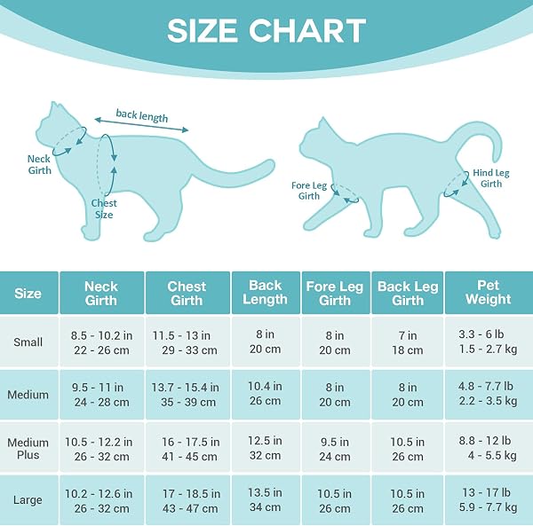 Avont Body Post Operatorio Gatto, Tutina Gatto Post Operatori Sterilizzazione, Cat Recovery Suit per Impedire Leccare Ferita Addominale Dopo l'intervento Chirurgico -Anatra(S) - 3