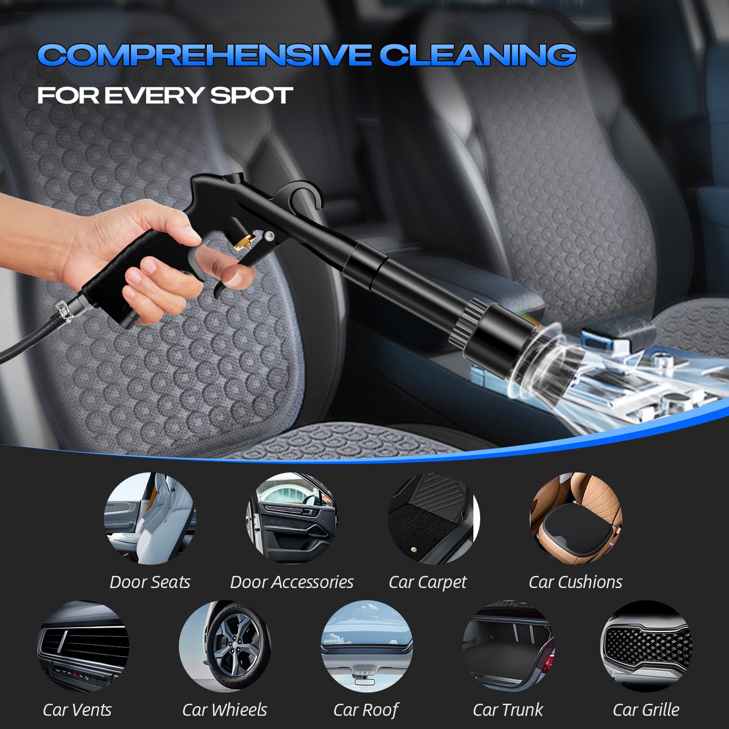 Detailing Car Dryer Gun - Quick Interior Cleaning -6 Detailing Car Dryer Gun - Quick Interior Cleaning -6