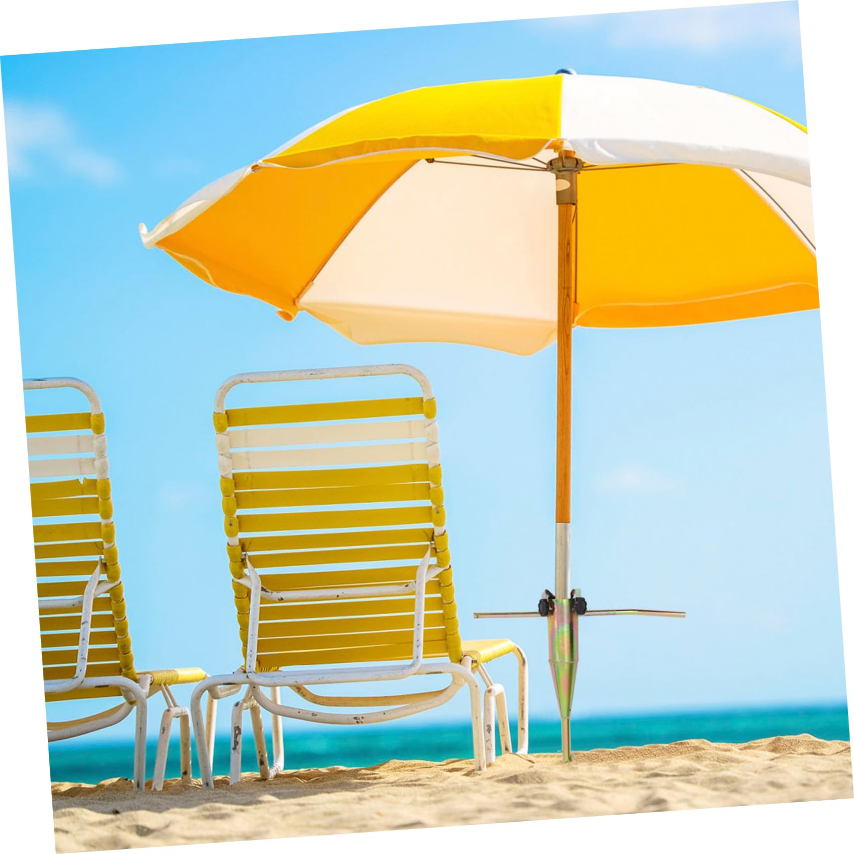 HANABASS Support De Parasol De Plage Ancrage Sol pour Parasol Compatible à Spirale Facile à Installer sans Outil