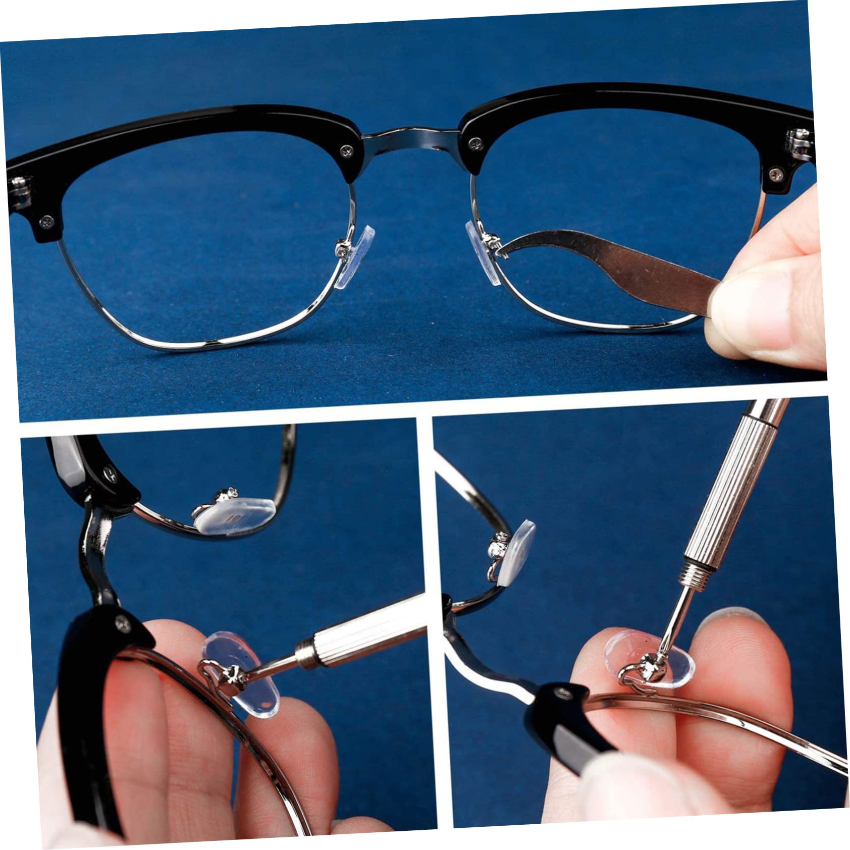 CALLARON 3 Sätze Brillenschrauben -kit Reparatur Gläser Rostfreier Stahl Silber 1100 Stück * 3