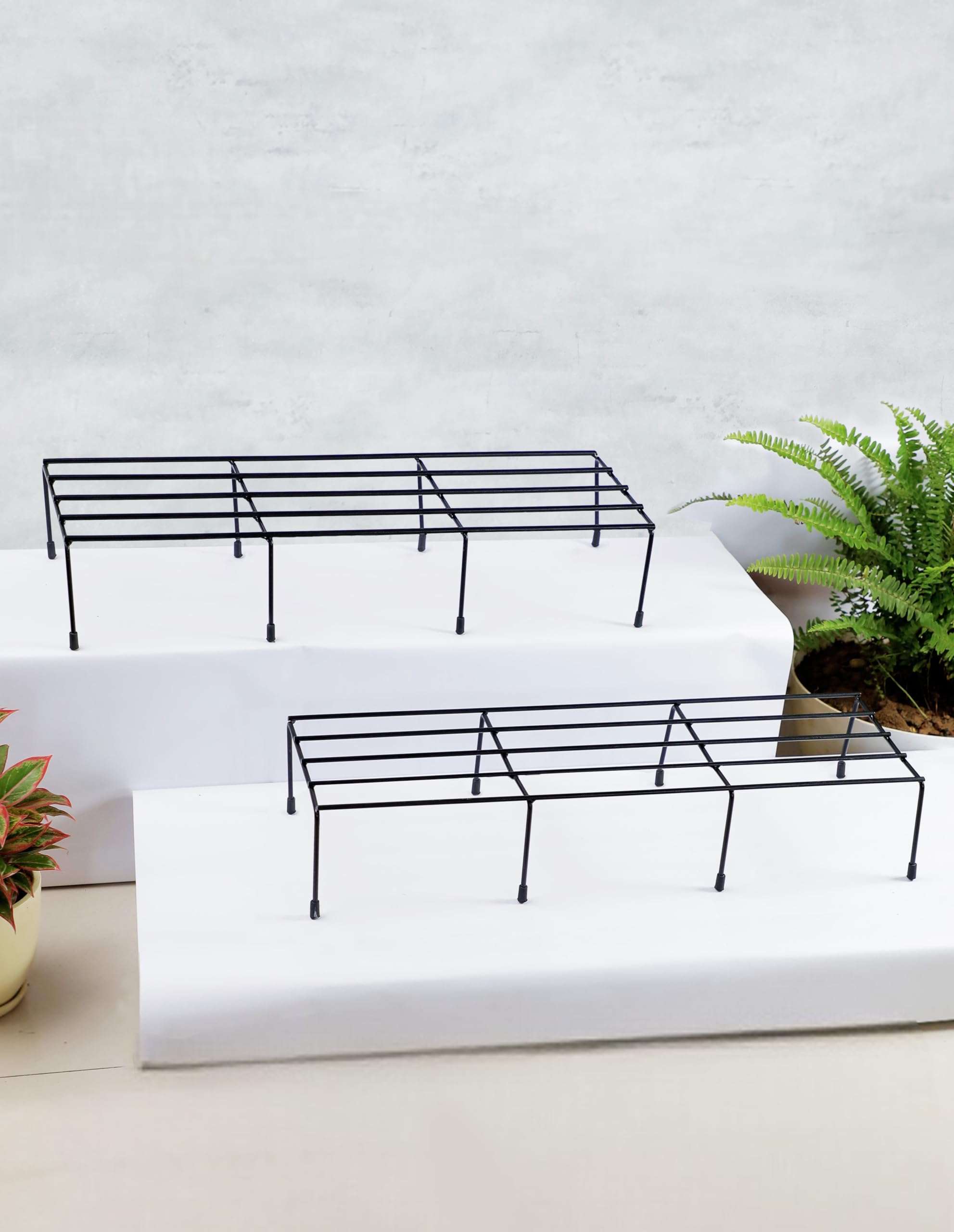 Nurturing Green® Pack of 3 Black Flower Pot Stands | Plant Stand for Living Room | Pot Stands for Indoor Plants (Size- 24 Inch L & 8.5 Inch W) - [Plants are not Included] (B0CBX1HGG4) Amazon Price History, Amazon Price Tracker