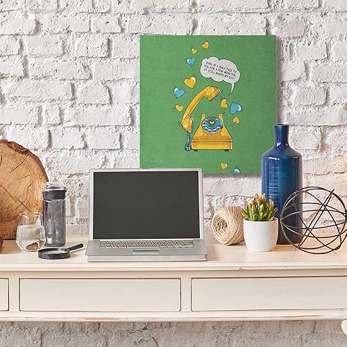 Miniatura 4 de Stupell Industries Make My Day - Libro de cómic vintage inspirador, diseño del artista Ester Kay, arte de pared, 30 x 1.5 x 30 pulgadas, lienzo