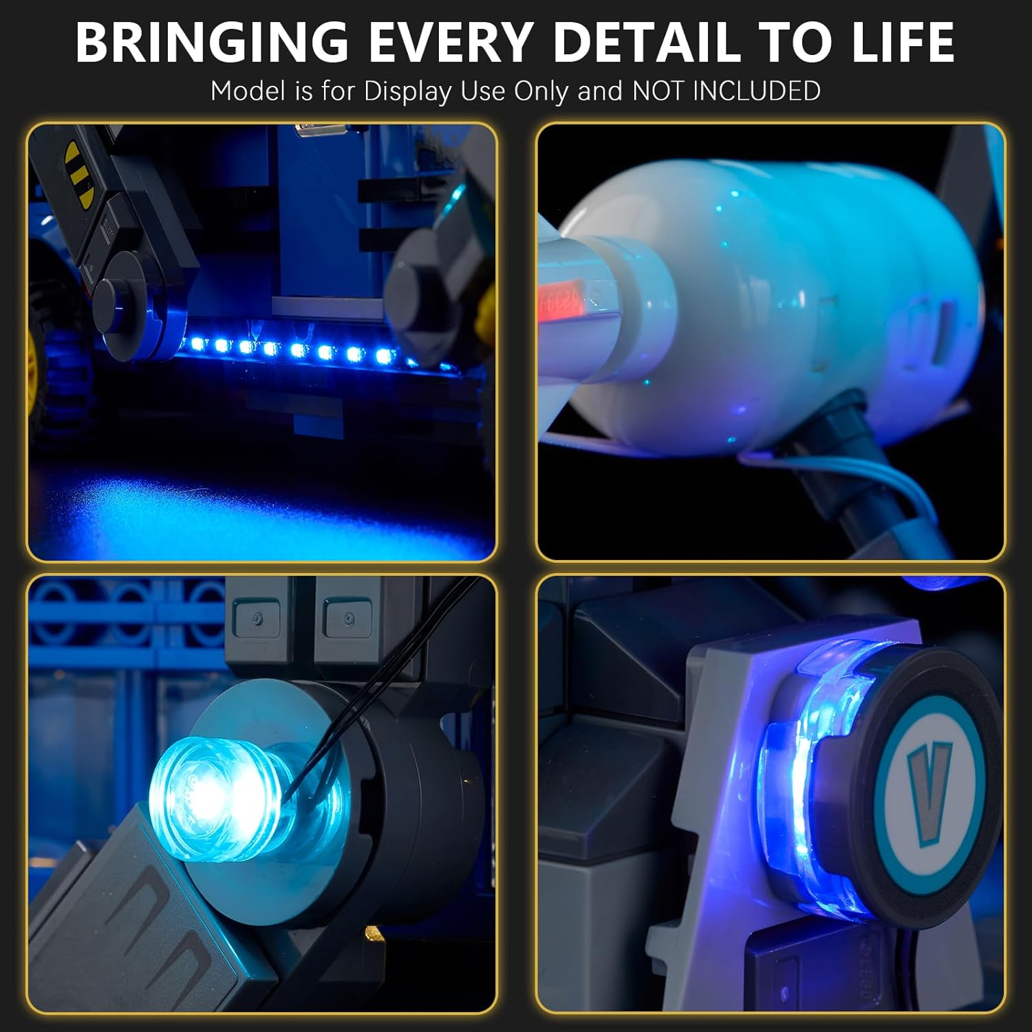 BrickSoul Upgrade Light Kit for Lego 77073 Fortnite Battle Bus Building Set | with ON/Off & Dimmer Switch & Hidden Cable Tech | Easy Install Lighting Set (77073 Set NOT Included)