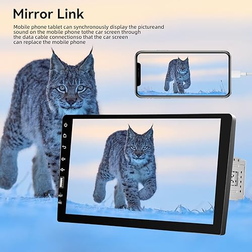 Miniatura 3 de Rimoody - Estéreo de coche con pantalla táctil de un solo DIN para Apple Carplay Android Auto, 9 pulgadas, 1 DIN Radio con Bluetooth FM AM Radio