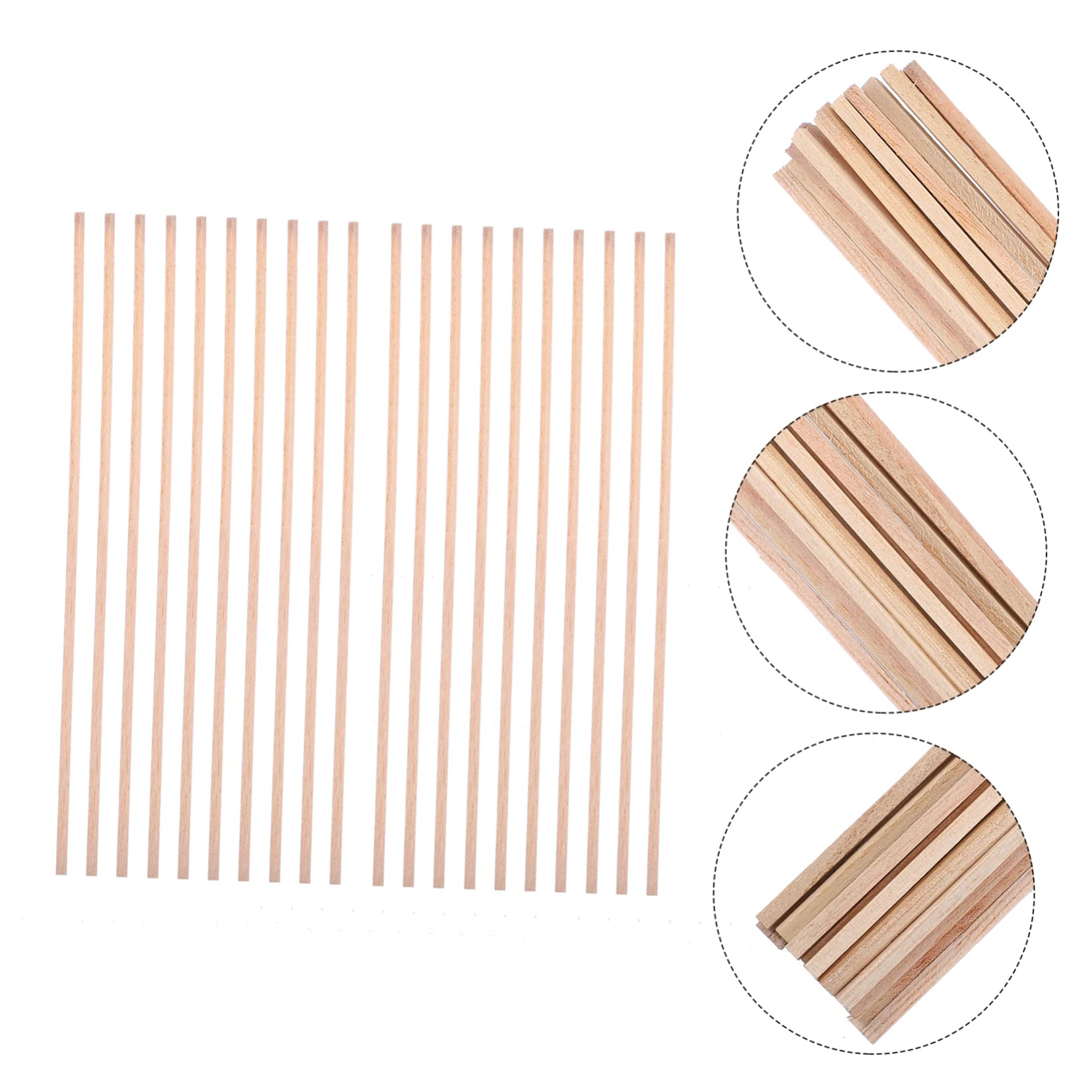 LALAFINA Wooden Rods Sticks Set 20pcs for Oxygen Combustion Teaching for School Lab or Home Educati
