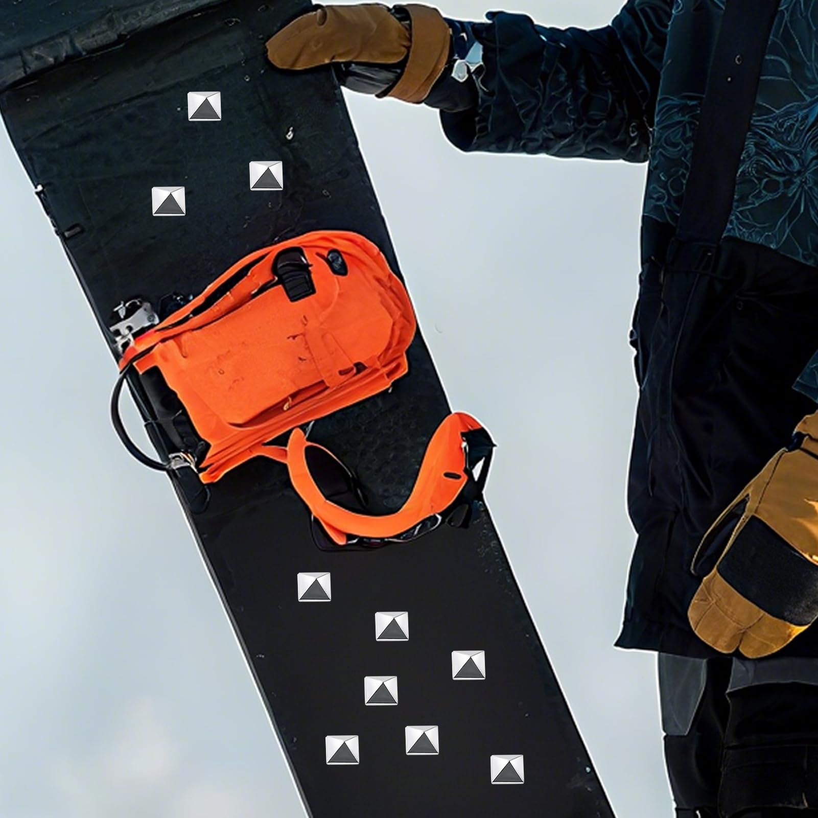 Anti-Dérapante Snowboard,10 Pièces Adhésives Antidérapantes,De Prise Snowboard À Clous Pentagramme | Pour Professionnels, Débutants, Riders De Montagne, Enthousiastes, Femmes, Hommes, Adultes