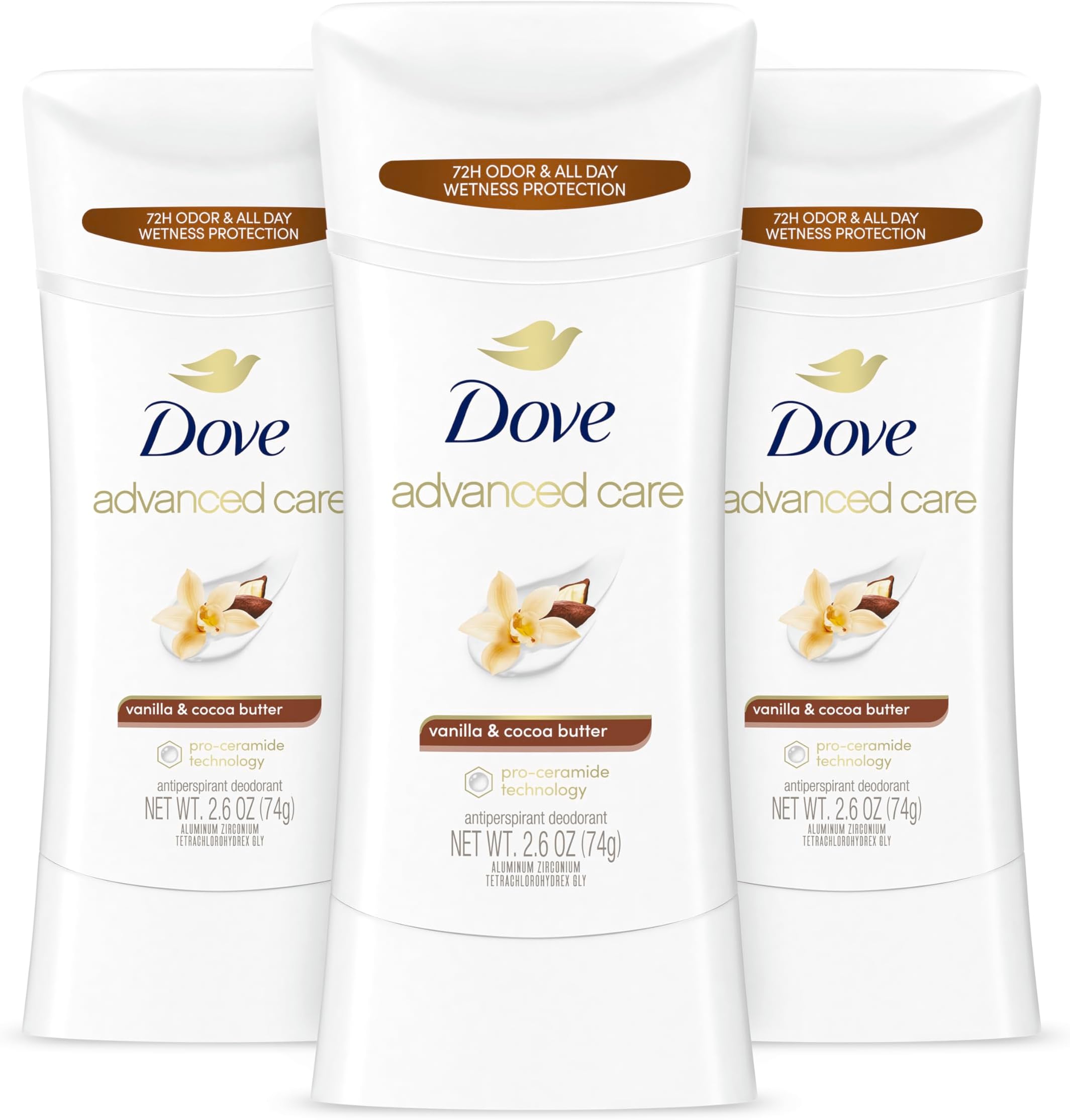 Dove Advanced Care Antiperspirant Deodorant Stick Vanilla