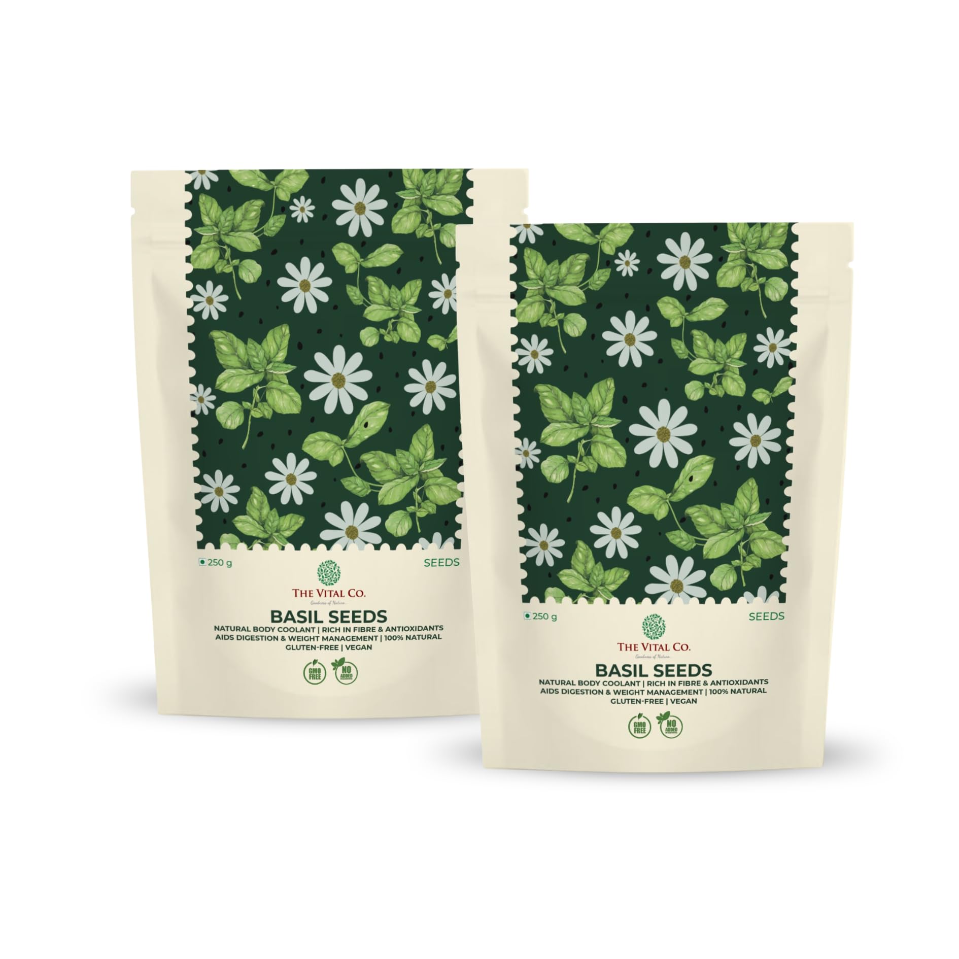 The Vital Co Sabja Seeds 500g-Pack of 2 (250g each) | Basil Seeds Tukmaria for Falooda Drinks Desserts | High Fibre Natural Cooling Superfood | Healthy for Digestion Weight Management-image-40