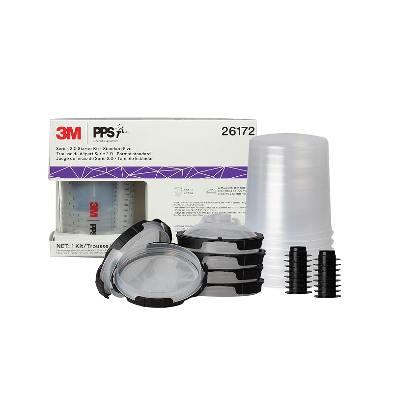 Kit 3M PPS 2.0 para Pistola de Pintura com Copo, Tampas e Revestimentos 26172, 650 mL