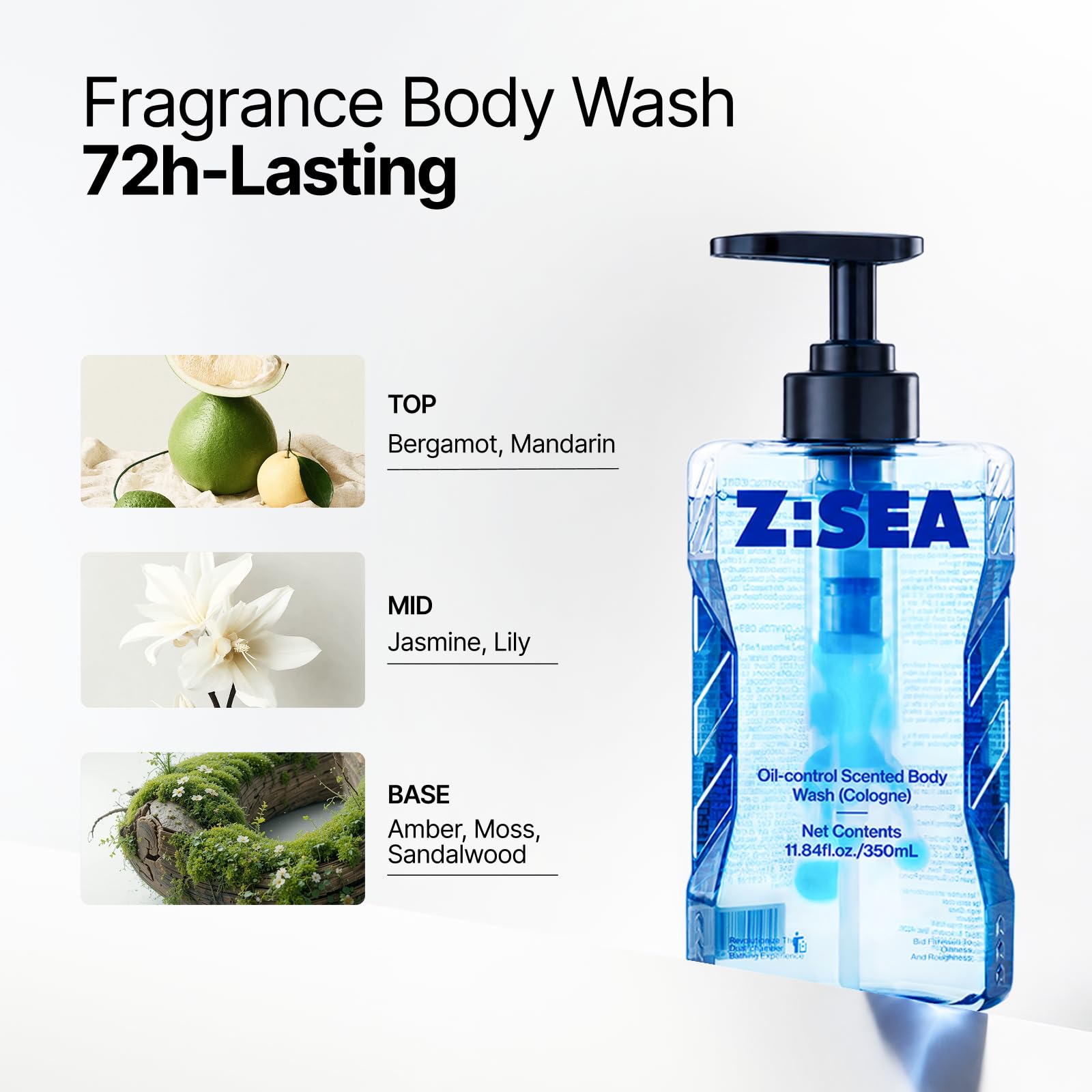 Amazon.com : Z:SEA Men's Body Wash with Scent Chamber, Long