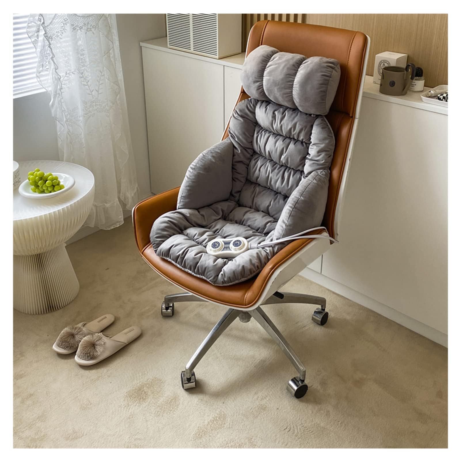 Coussin chauffant chaise pour bureau et maison avec 9 niveaux de température