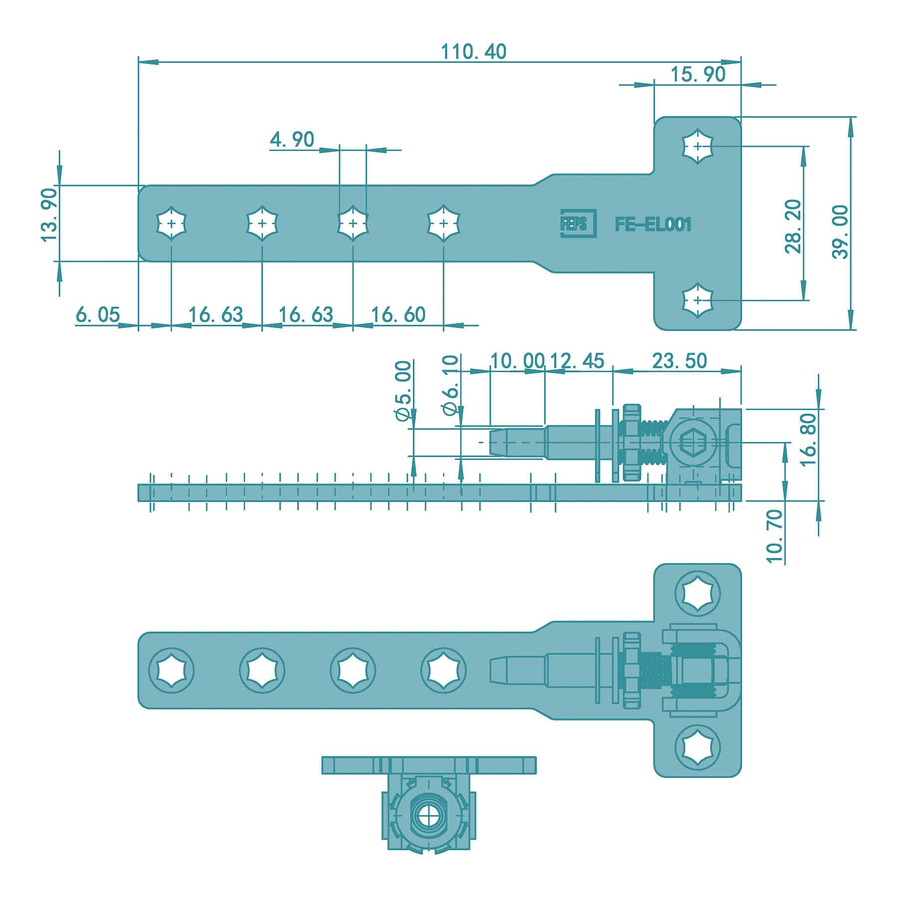Juego de rodamientos de esquina FE-EL001 + rodamientos FE-FL001 para AUBI A300 universal
