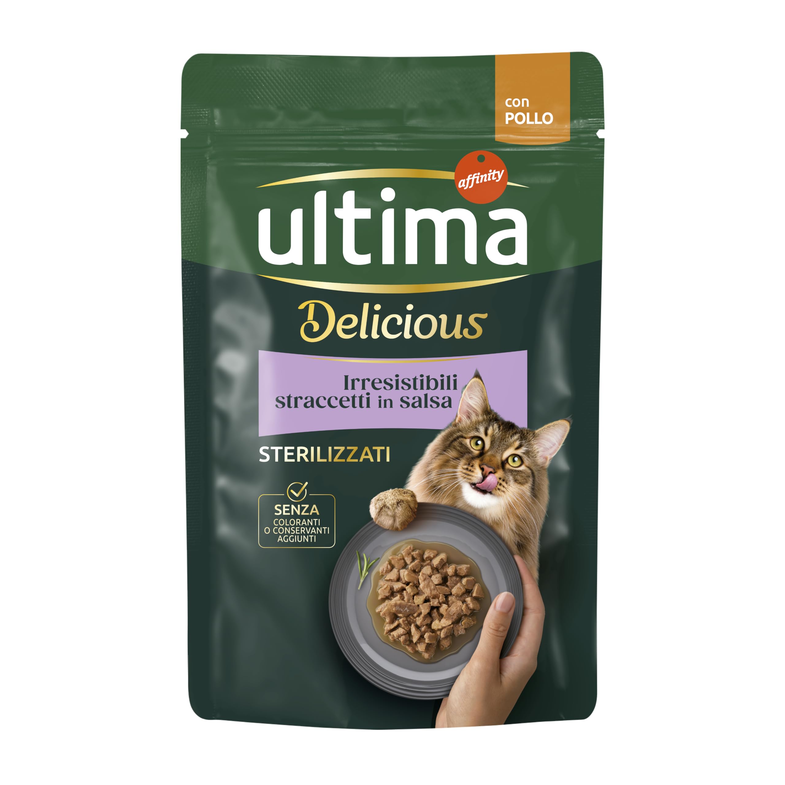 Ultima Comida húmeda para Gatos Fit & Delicious con Pollo: 24 Sobres de 85 g