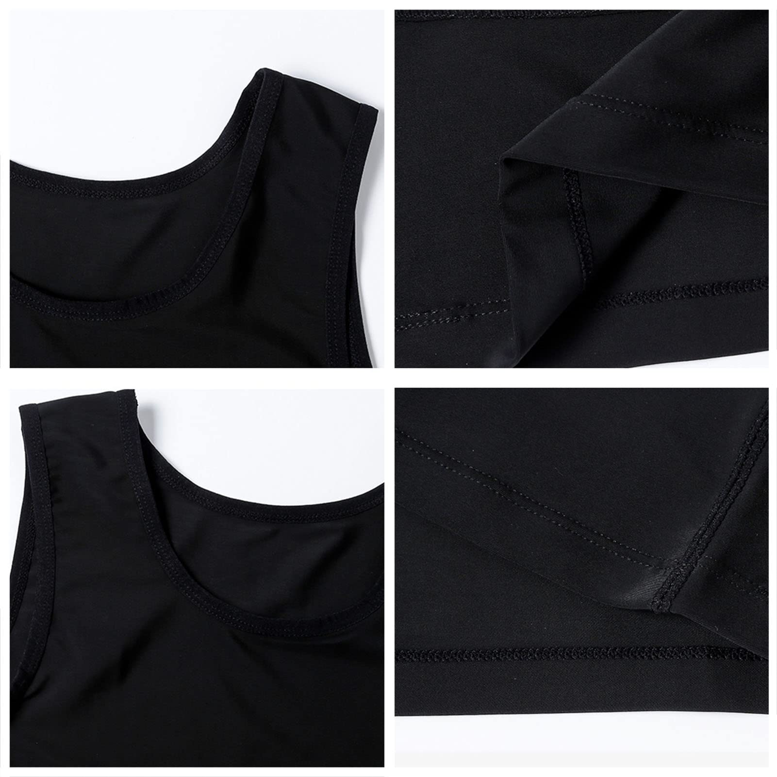 Camicia Compressione Uomo Sottile 2 Pezzi, Canotte Uomo, Gilet Allenamento Corsa, Maglietta Intima Modellante Addome, Asciugatura Rapida, per Allenamento, Basket, Palestra