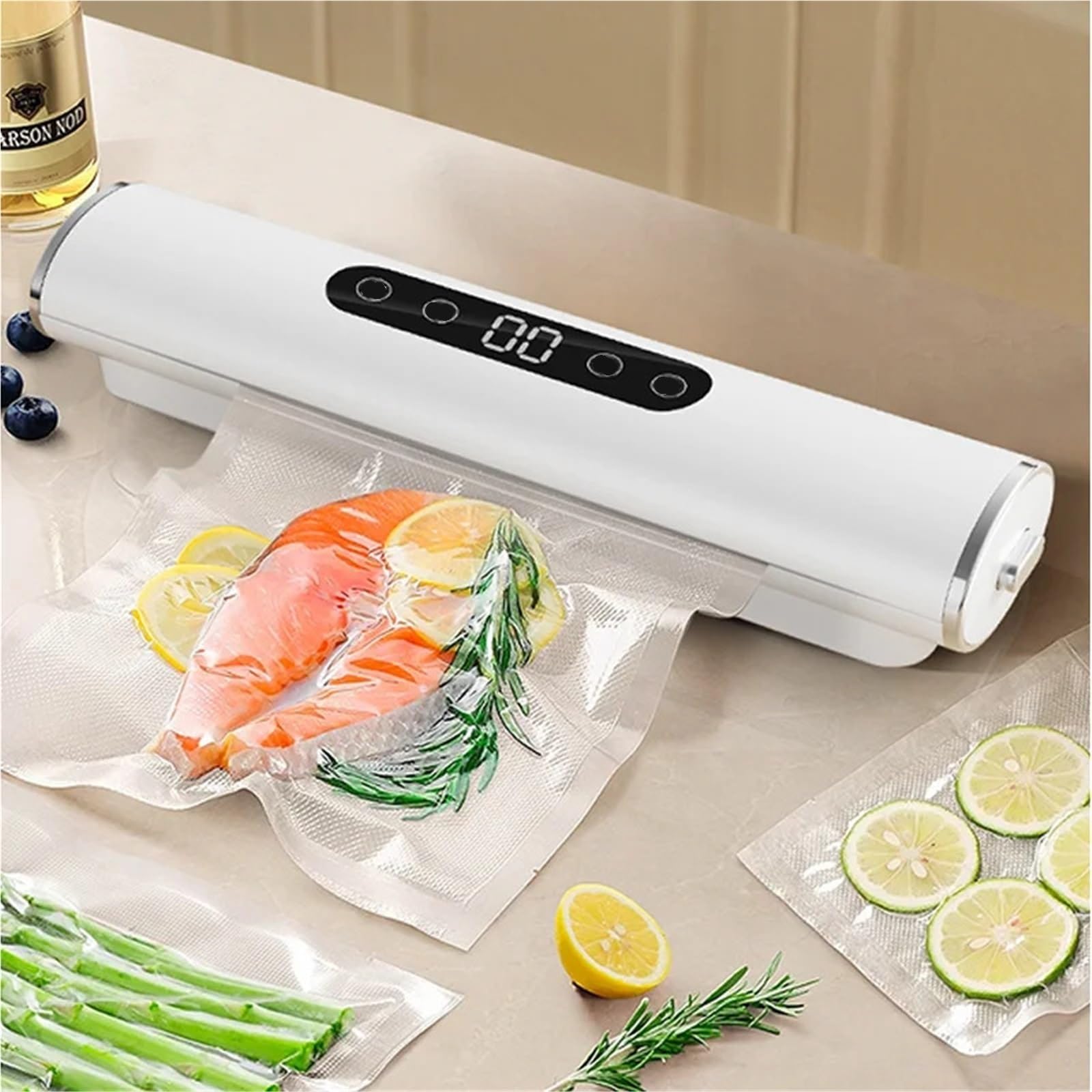 Selladora al vacío, Sellador Al Vacío Para Alimentos, Máquina Selladora De Productos Cocina, Bolsas Plástico Para Embalaje,para conservar carne, pescado, frutas y verduras