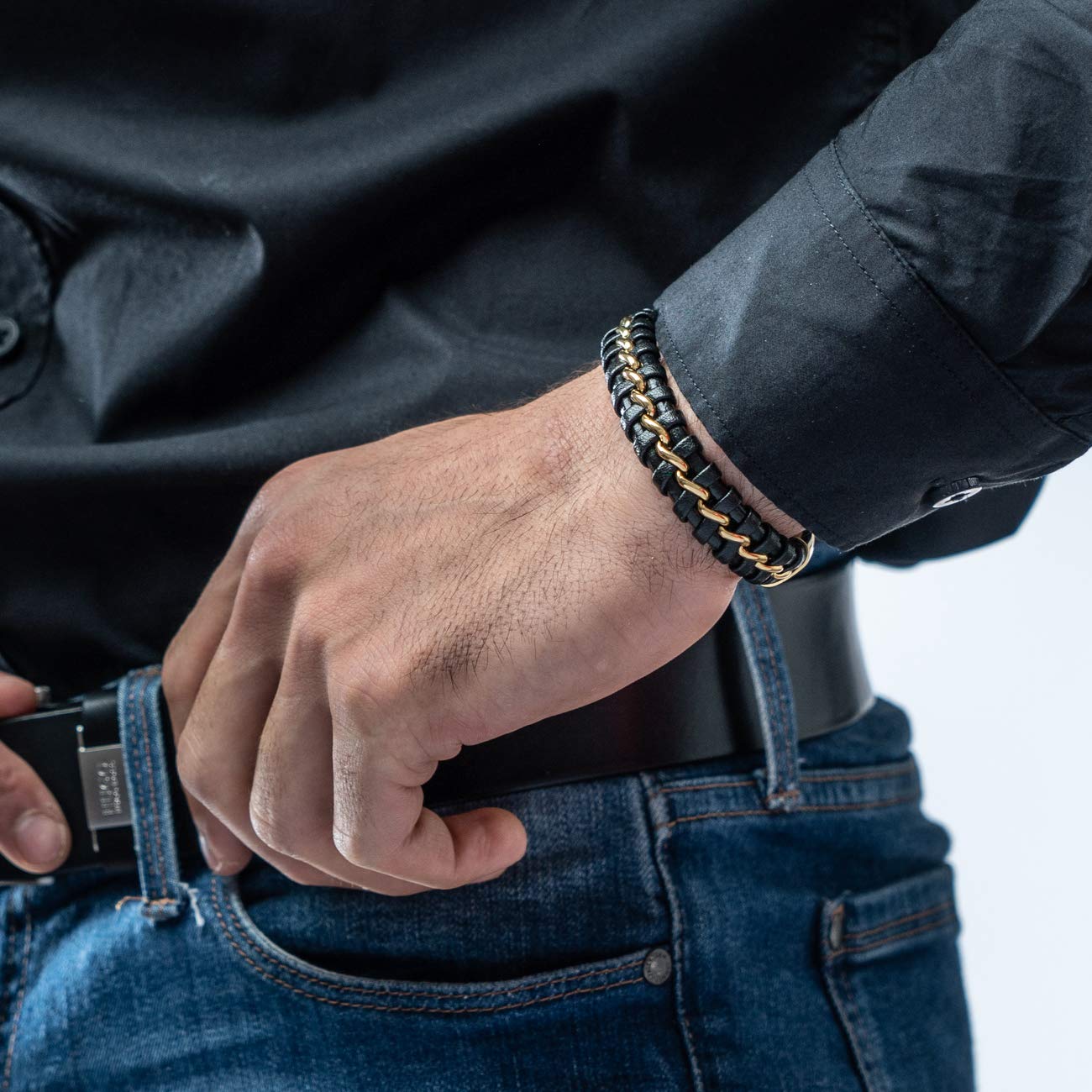 SERASAR Bracciale Premium da Donna | 925 Sterline d'Argento | Placcatura in Vero Oro 18 Carati | Lunghezza Regolabile | Quattro Colori | Portagioie Incluso