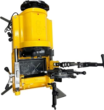 220V Electric Pipe Threader Machine Threading Cutter with 1/2-4 NPT&BSPT Dies Multifunctional Power Pipe Cutting Threader for Cutting, Threading and Reaming 750W