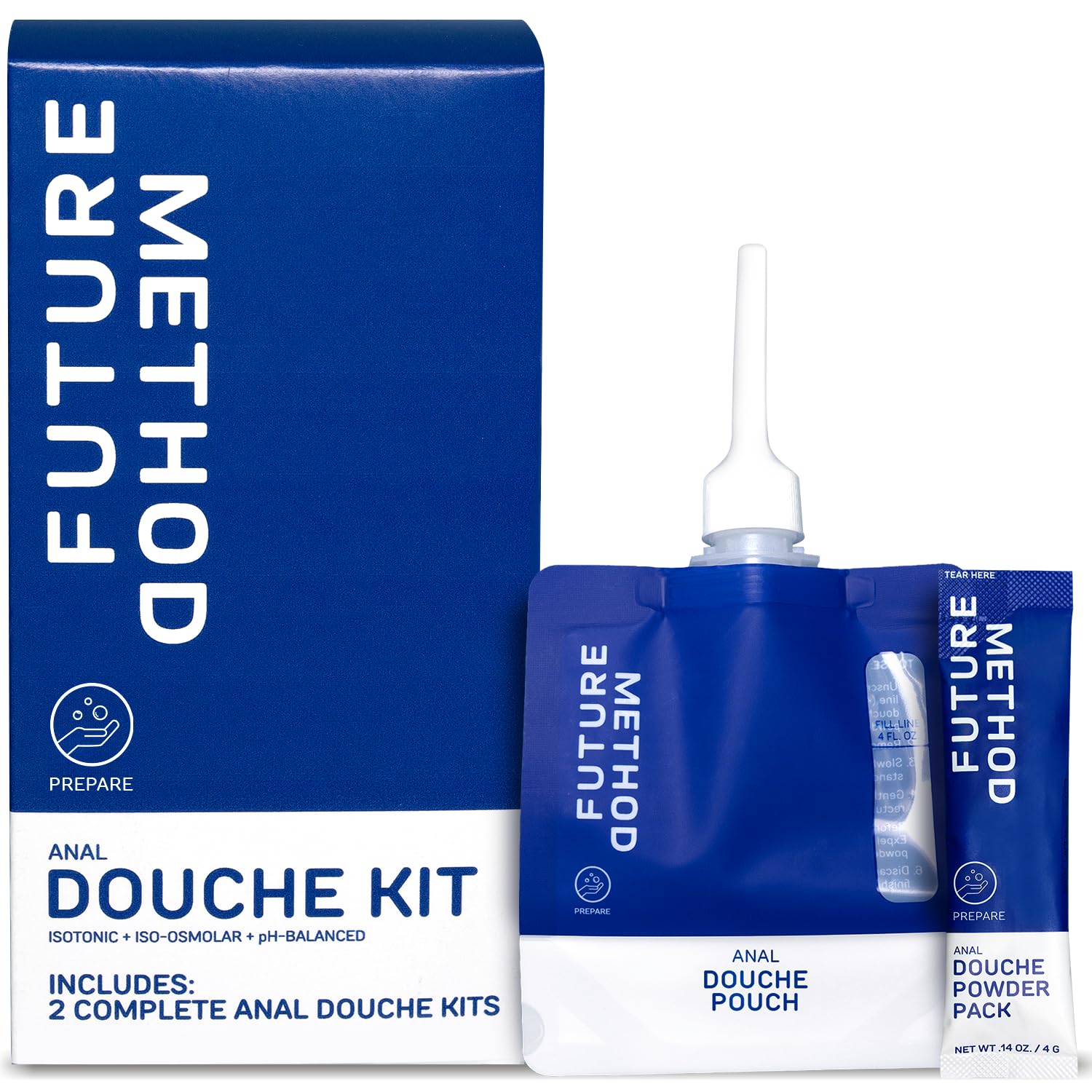 Anal Douche Kit 200ml - Disposable Intimate Wash - All-in-1 Anal Cleaner with Isotonic and Iso-Osmolar Solution - Hydrating and Calming Gentle Care for Safe and Confident Play, (Pack of 2)