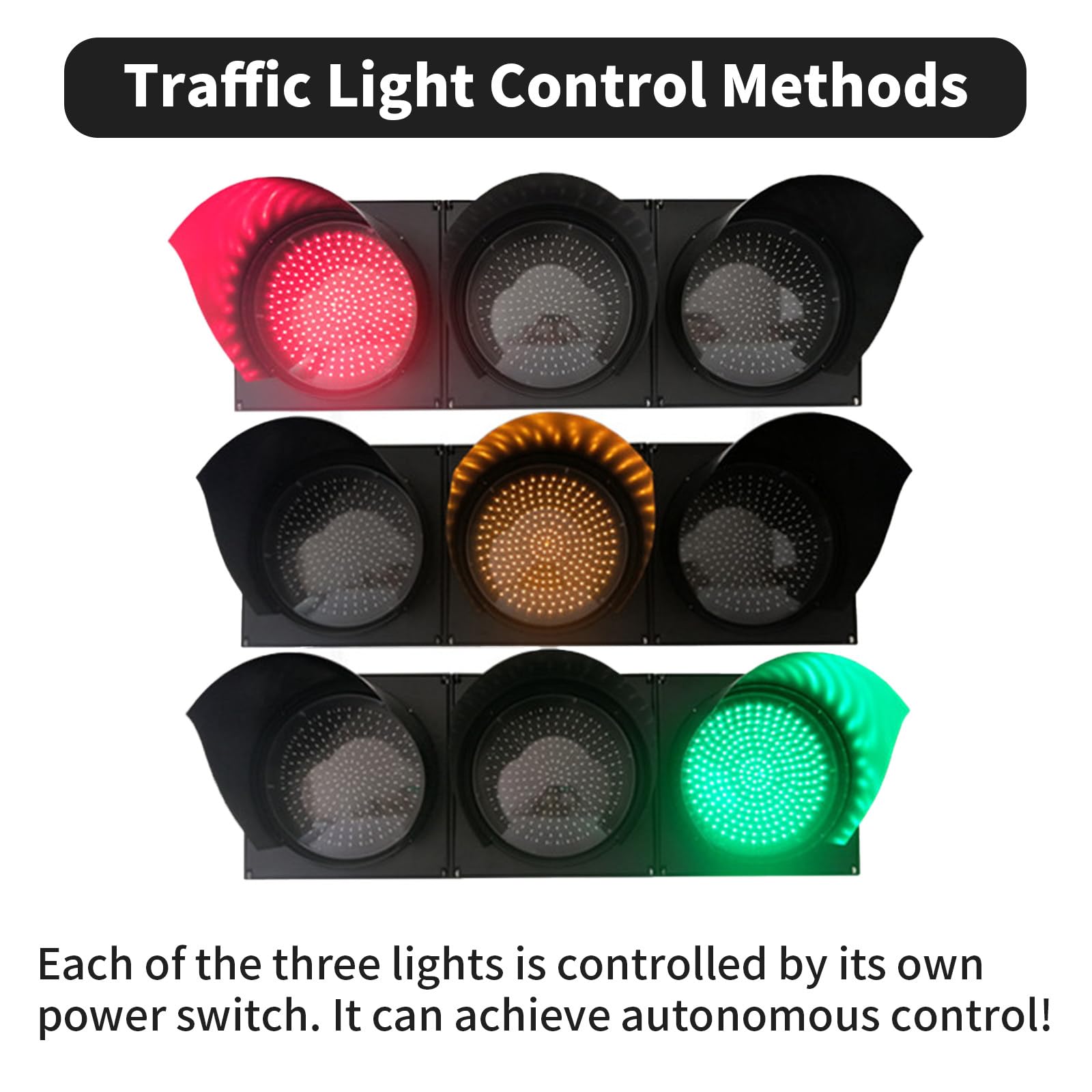 Semáforo, 200 Mm (8 Pulgadas), Luz Industrial Roja/Verde De Parada Y Arranque, Impermeable Ip54, 2 Luces, Lente Roja/Verde, Luz De Freno LED, Luz De Advertencia Indicadora AC240V