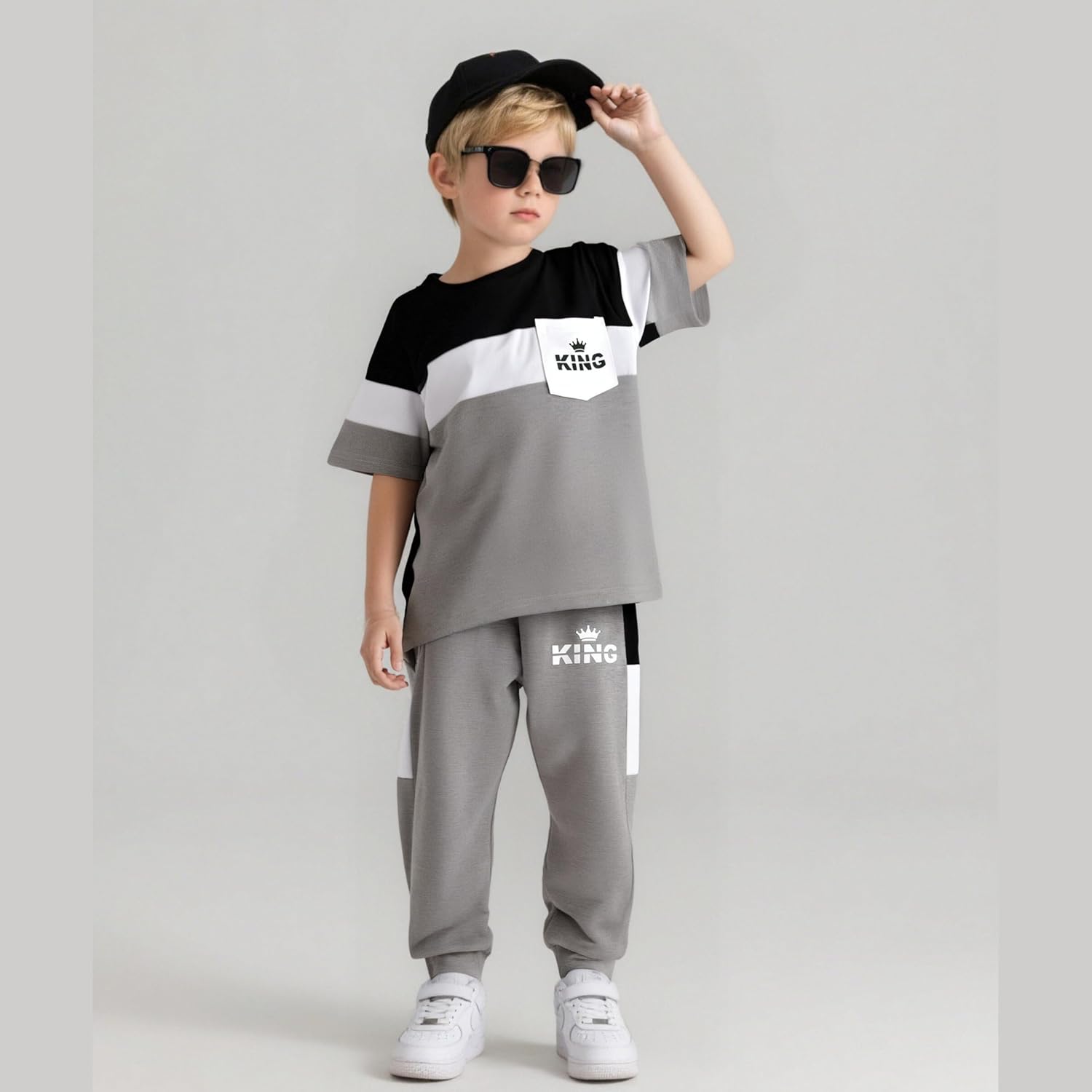 Boys Clothes Size 4-13 Years Short Sleeve T-Shirt & Pants 2-Piece Set Casual Boys Summer Fall Outfits Set - Image 2
