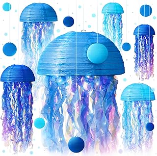 Jellyfish Paper Lanterns and Bubbles - Under Sea Party Decorations, Merm...