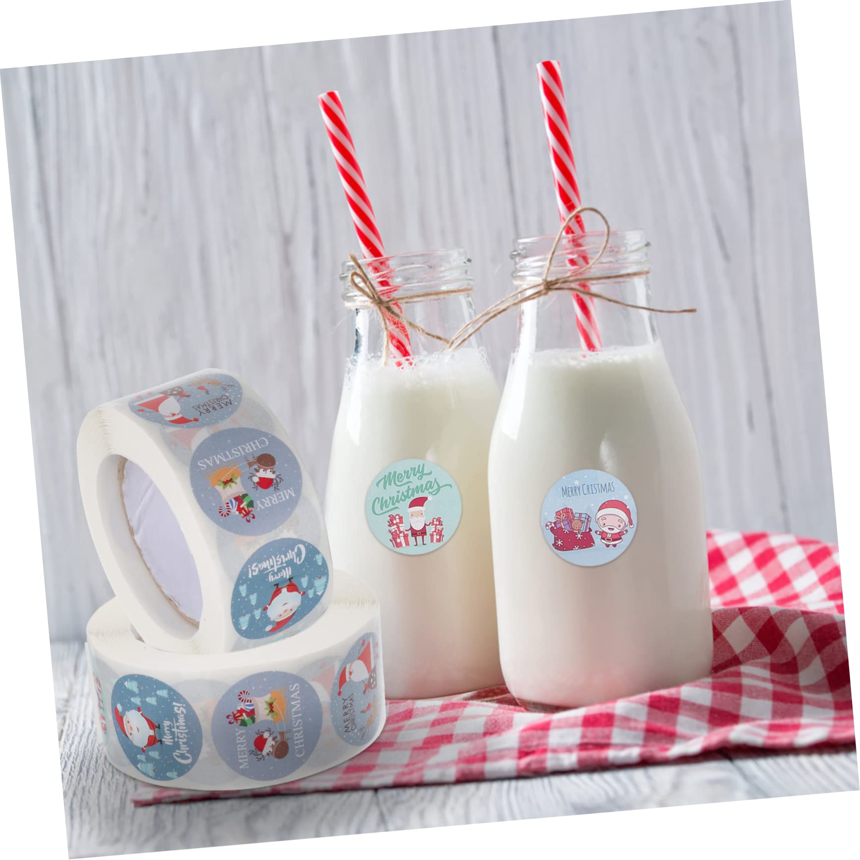 STOBOK 8rotoli Decorazioni Natalizie Adesivi Festivi Stickers Per Buste e Biglietti Adesivi Per Artigianali e Confezioni