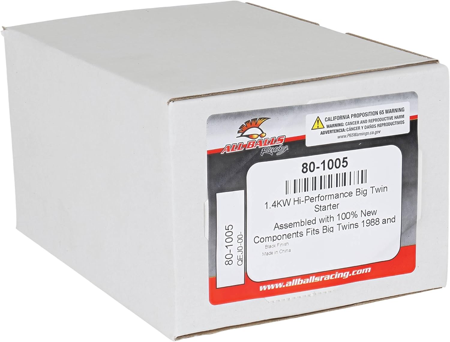 All Balls Racing 80-1005 Big Twin Starter Compatible with/Replacement for Harley FLH Electra Glide 1966-1981, FLHT Electra Glide 1982-1988, FLHTC Chrome 1985, FLHTC Electra Glide Classic 1982-1988