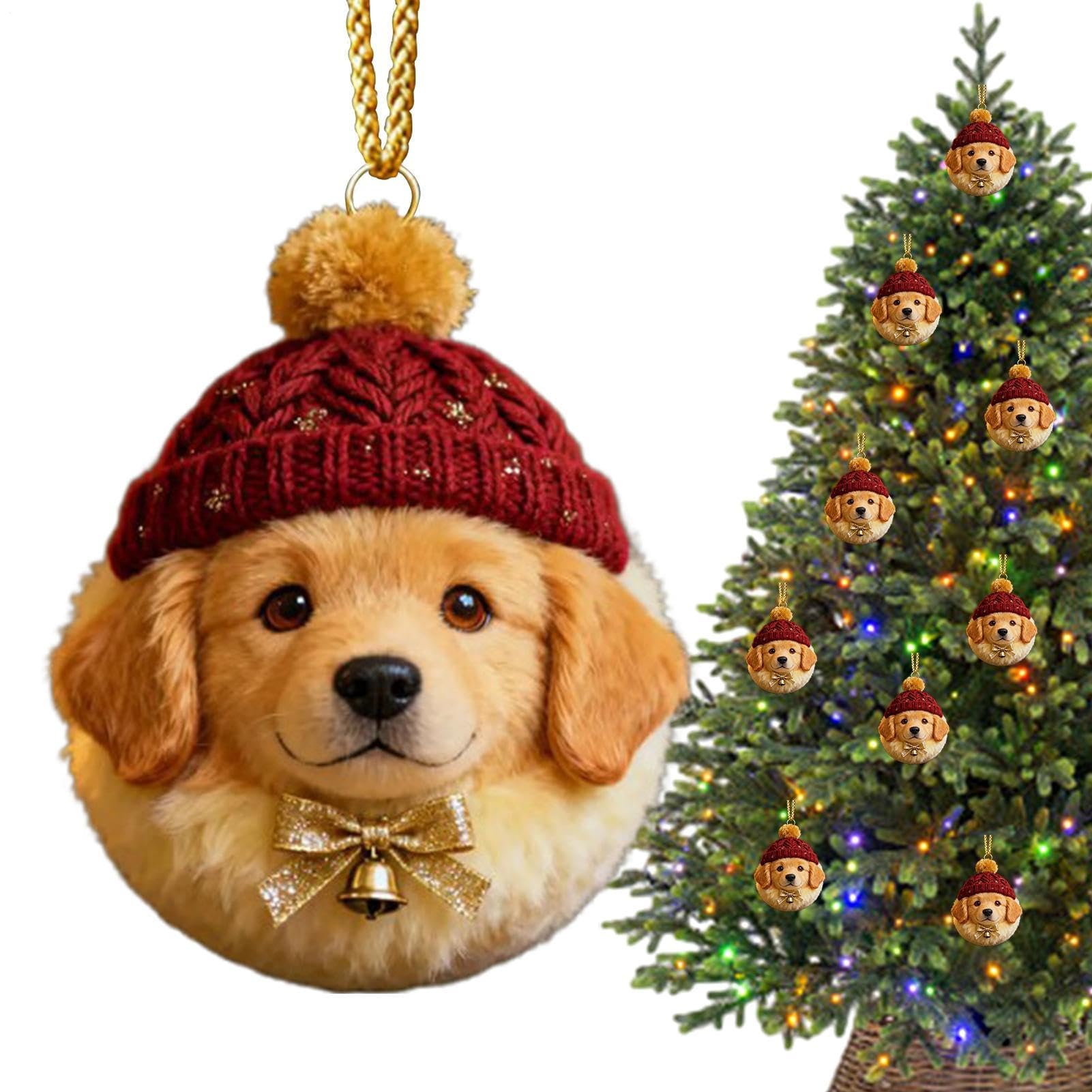 Décoration Noël chien en acrylique pour mur et extérieur