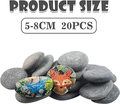 Miniatura 7 de Rocas de río para pintar, suministros de pintura de rocas, rocas para pintar rocas de río, piedras planas para manualidades, piedras de río para