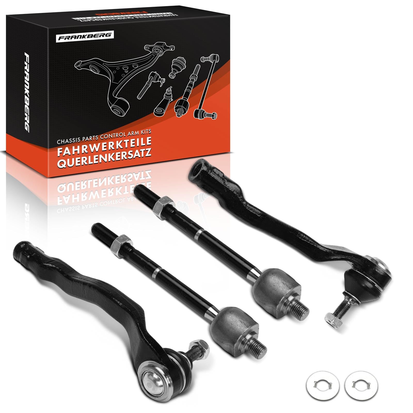 Frankberg 2 embouts de biellette de direction + 2 biellettes de direction | A4154600005; Compatible avec: Citan Tourer W415, K.a.n.g.o.o Be Bop KW0/1, K.a.n.g.o.o Express FW0/1