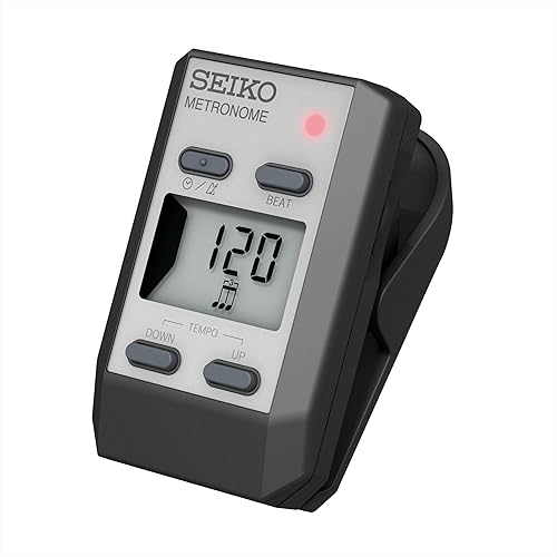 Seiko Metrónomo con broche., Plateado
