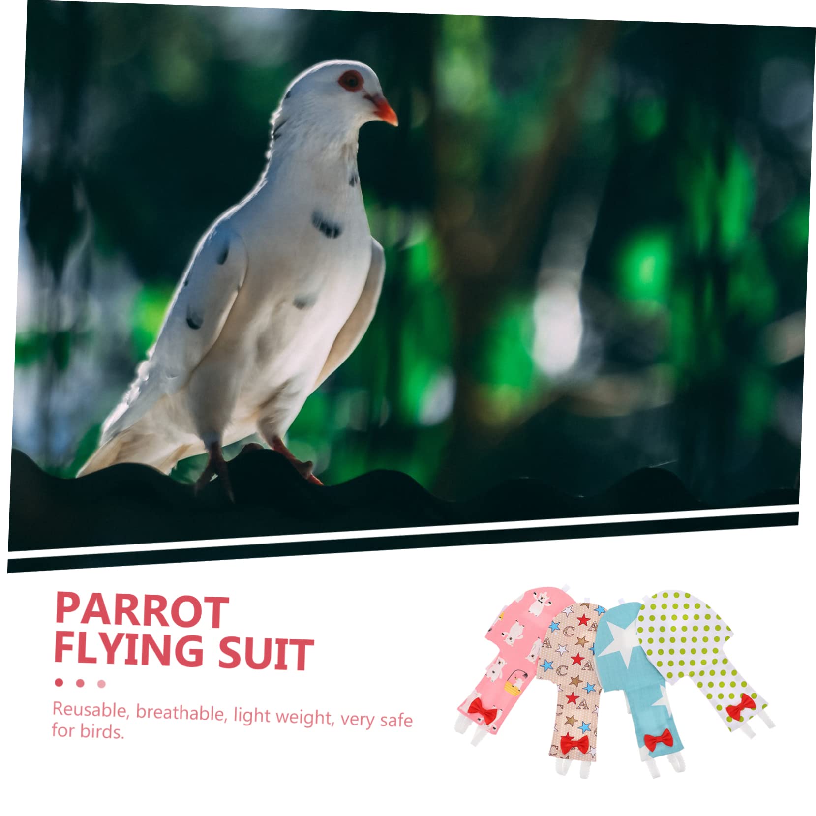 BESPORTBLE 8pezzi Pannolini Per Uccelli Creativi Abbigliamento Per Pappagalli Costumi Da Per Uccelli Adatti Per Uso Quotidiano Colori Vivaci e Design Divertente