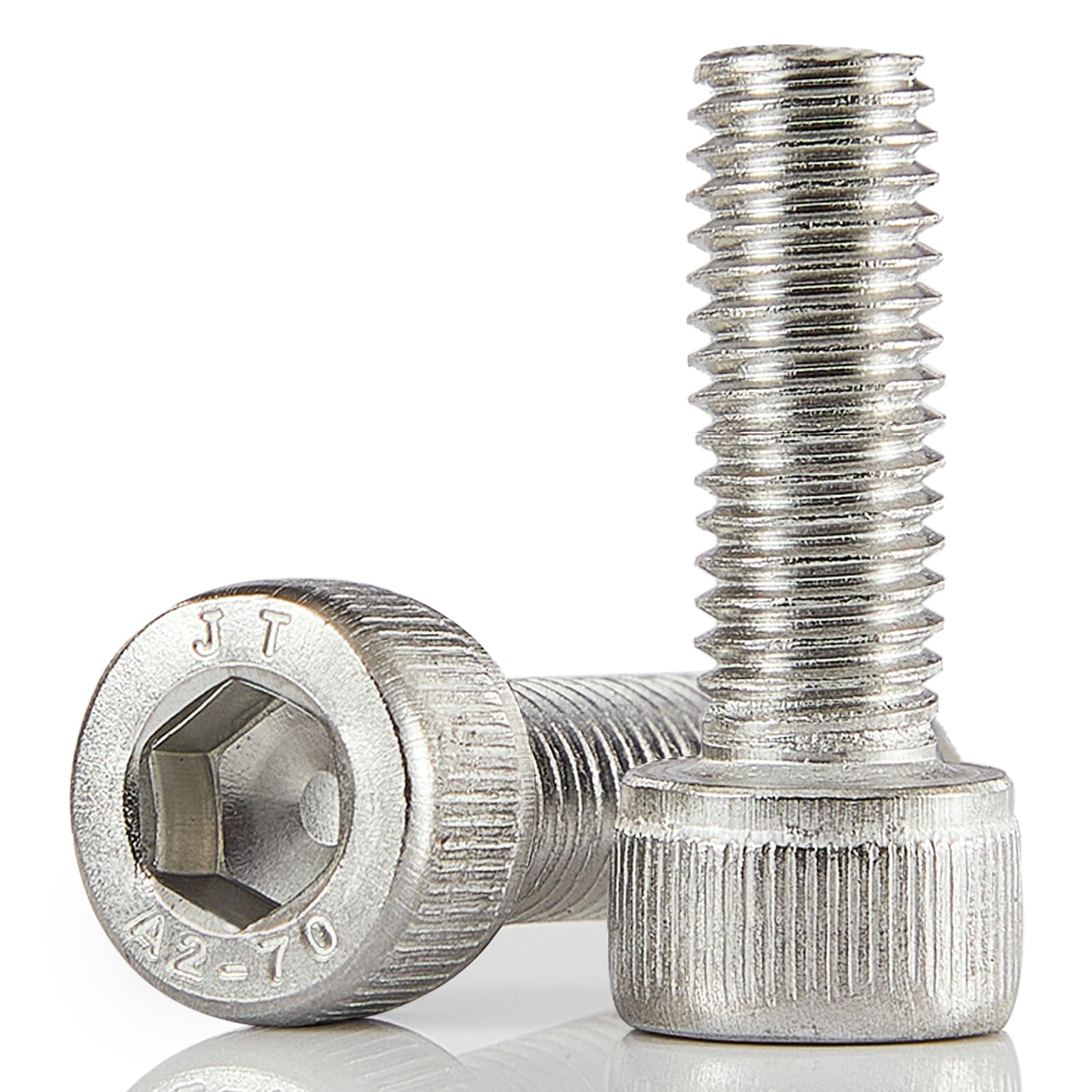 Joamang M6-1.0 x 20mm 25PCS Socket Head Cap Screws Bolts, 304 Stainless Steel (A2-70), Metric Allen Hex Drive, Bright Finish, Fully Threaded